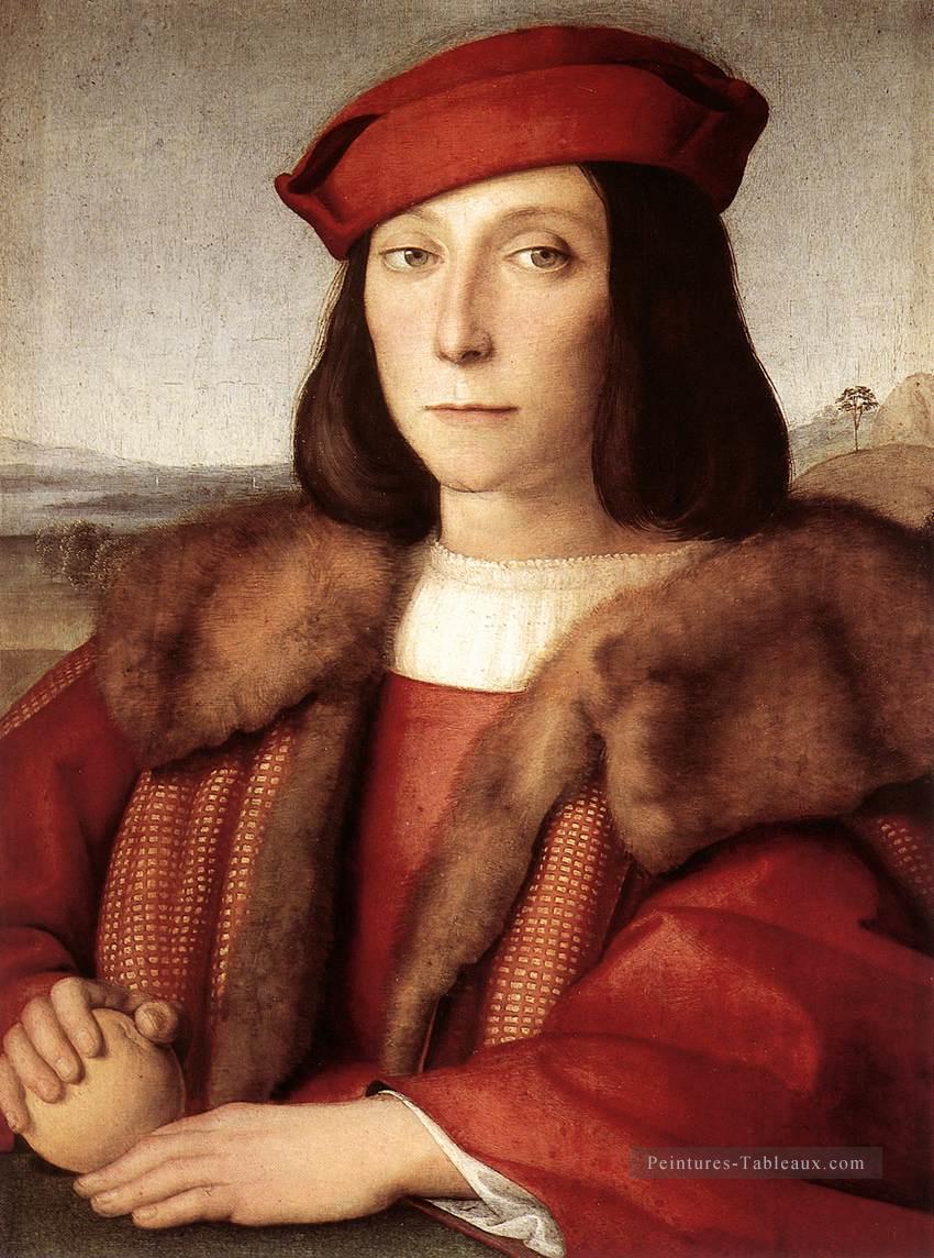 Jeune homme à la pomme Renaissance Raphaël Peintures à l'huile